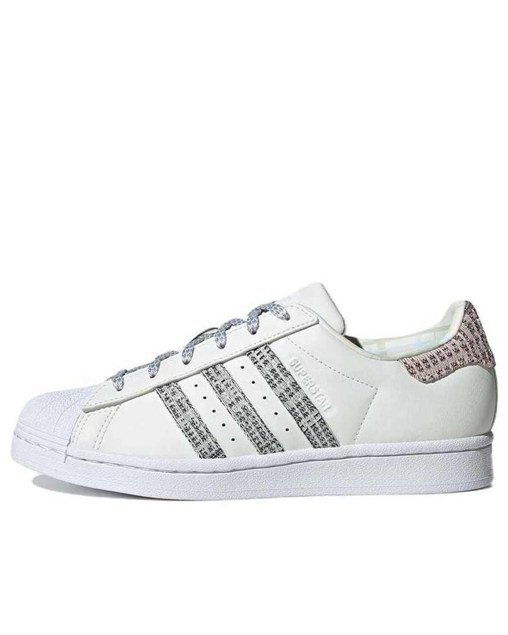 Adidas White (Wmns) Superstar Shoes 'Plaid'