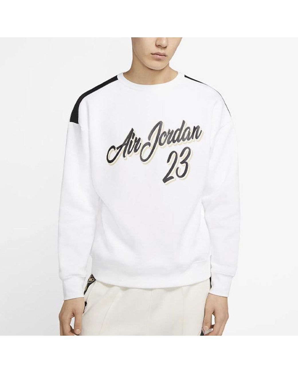 Nike White 23 Remastered Plush Pull-On Sweatshirt For for men