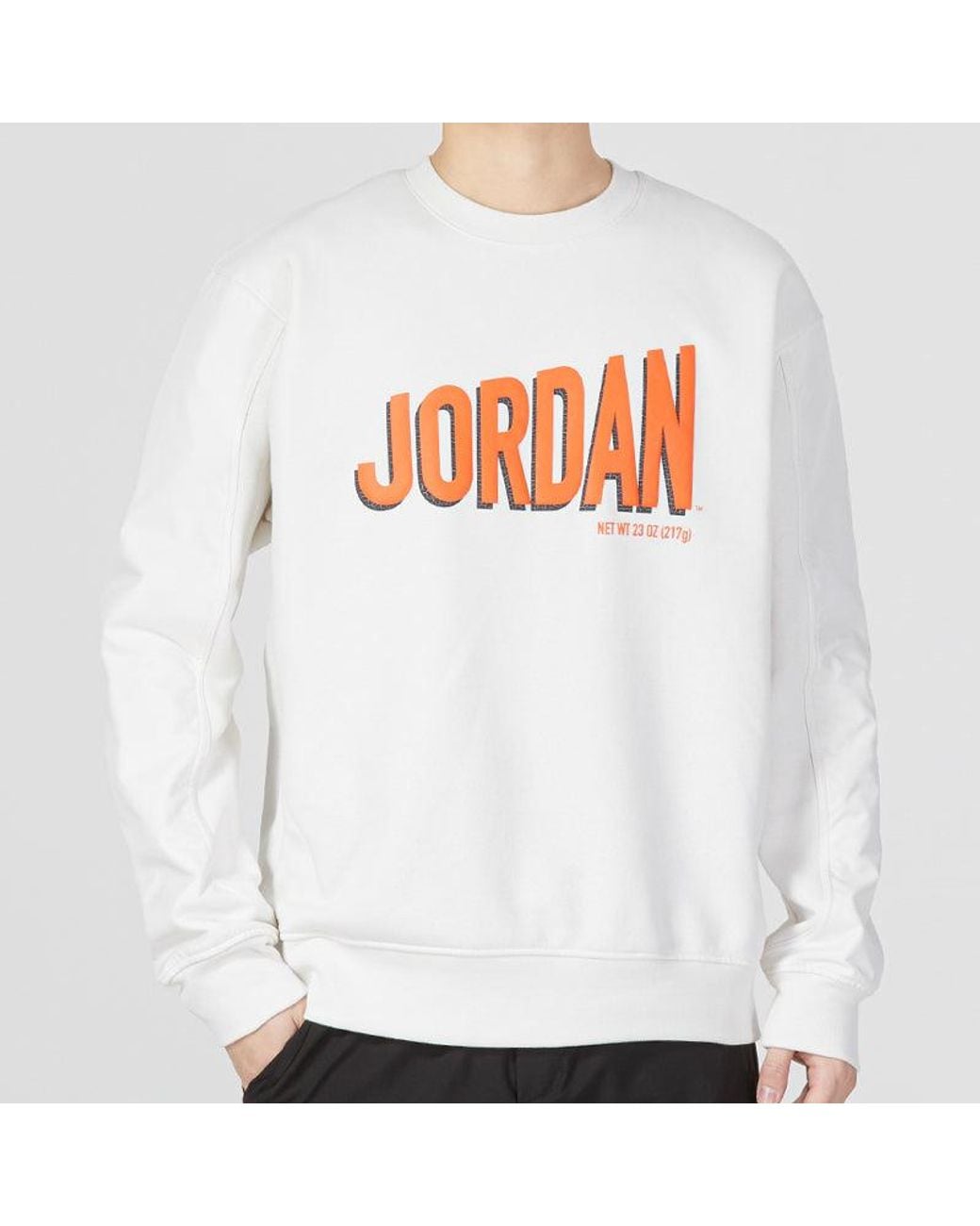 Nike White As J Flt Mvp Gfx Fleece Crew for men