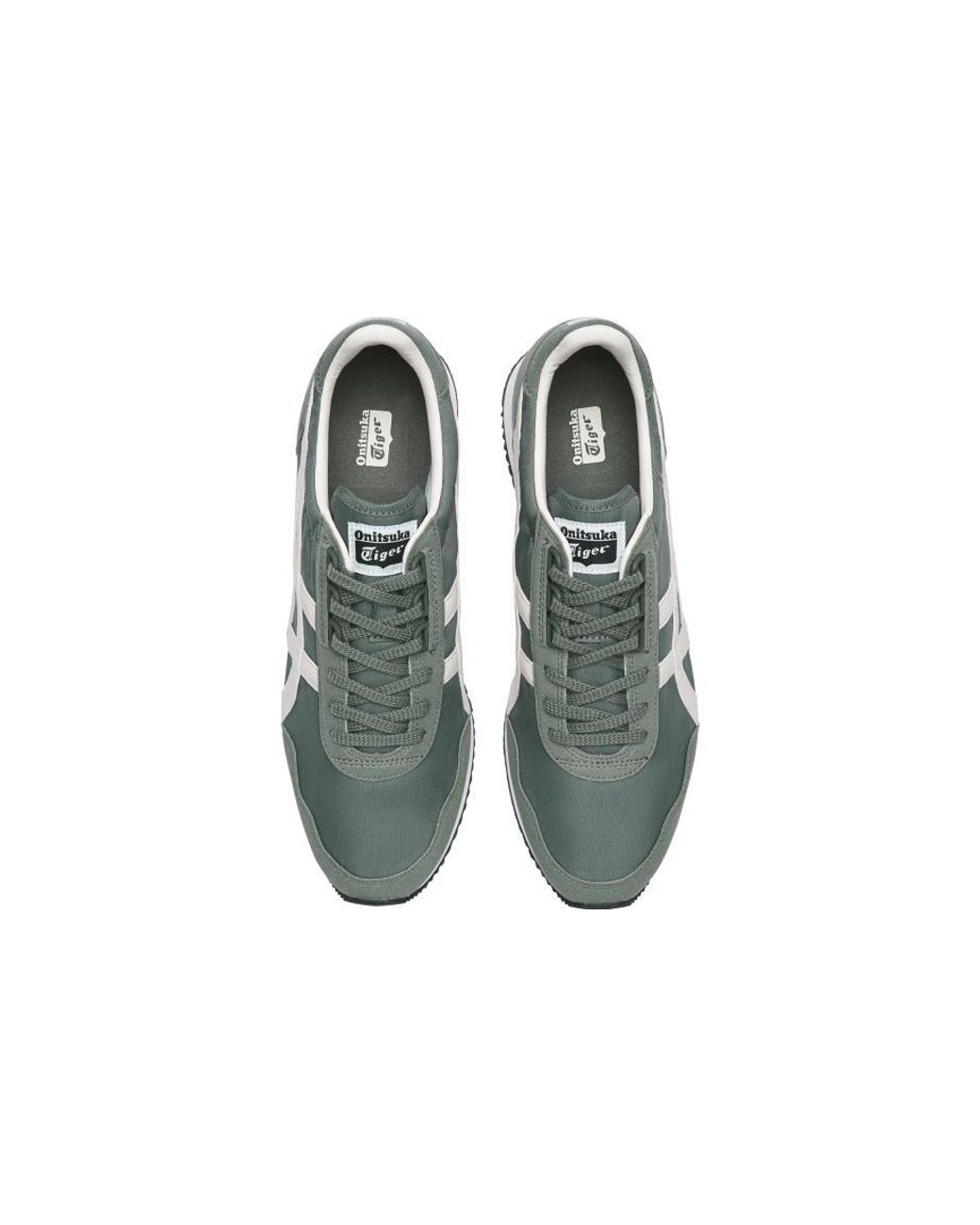 Onitsuka Tiger Green Dualio Marathon Running Shoes Cream' for men
