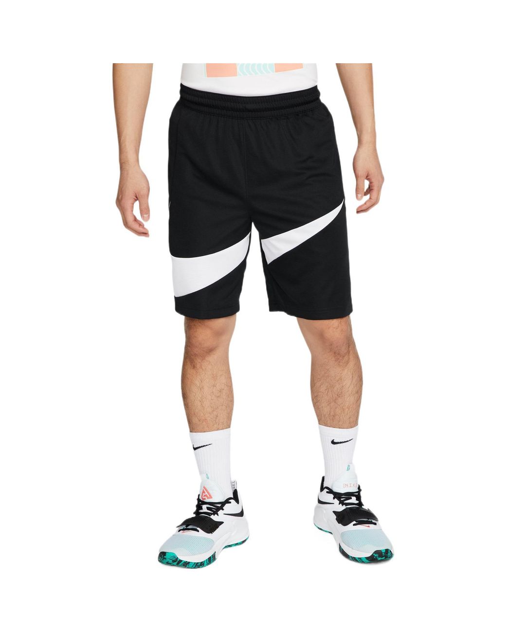 Nike Blue Colorblock Large Logo Printing Casual Shorts for men