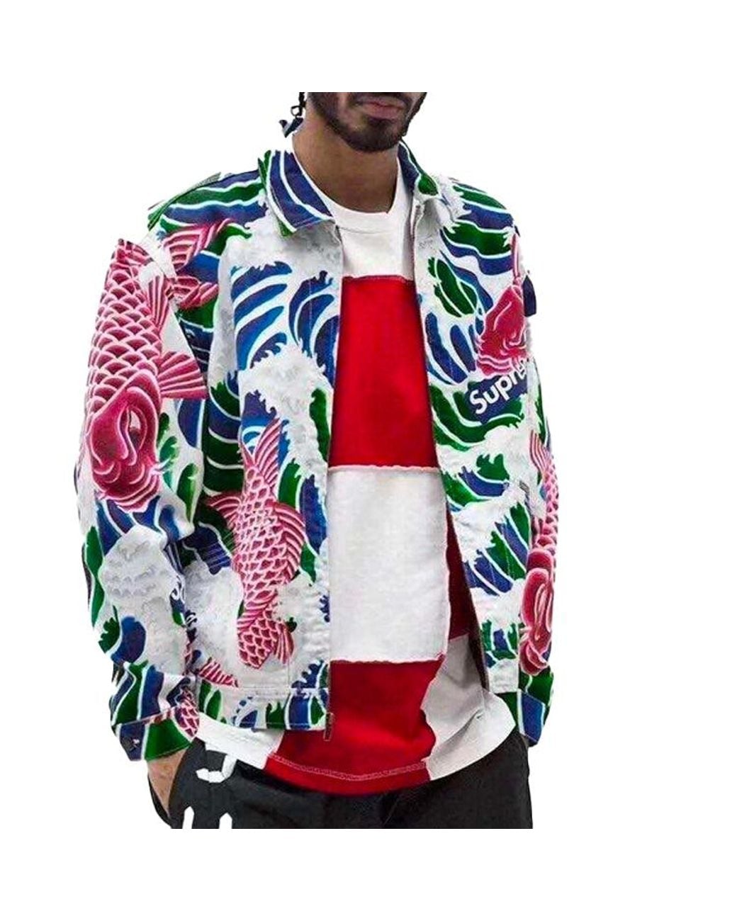 Supreme Green Waves Work Jacket for men