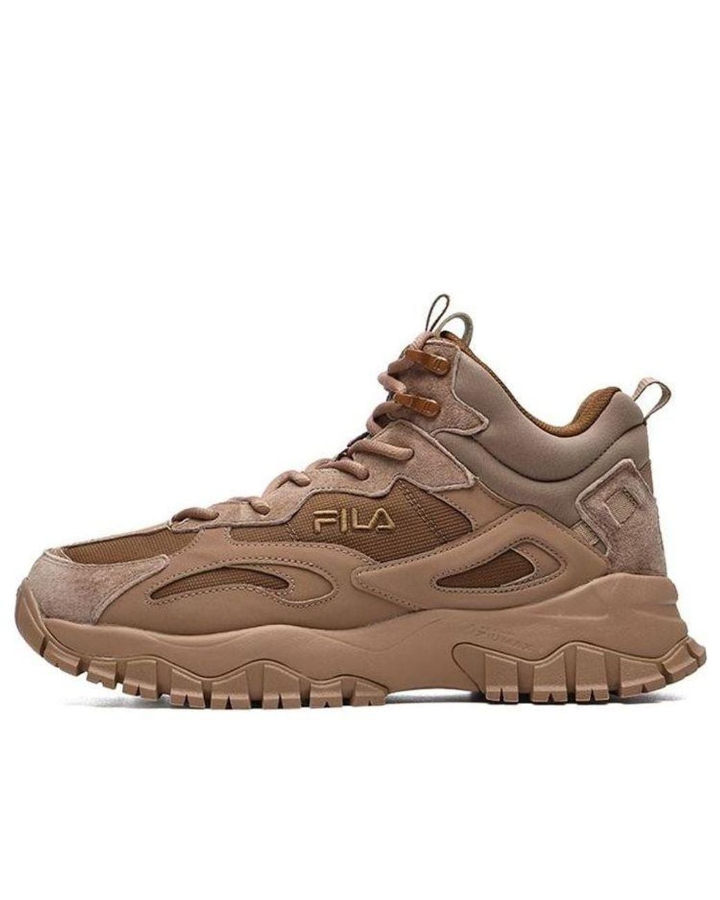 Fila Brown Tracer High-Top Running Shoes Coffee for men