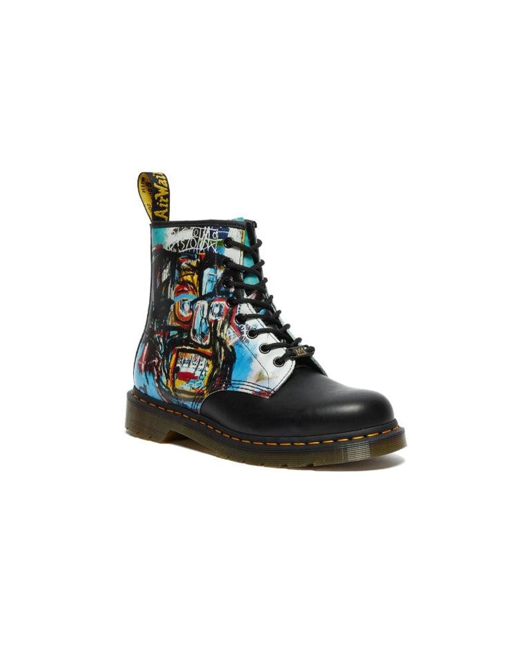 Dr. Martens Blue Basquiat X Crossover Cowhide Martin Boots Black