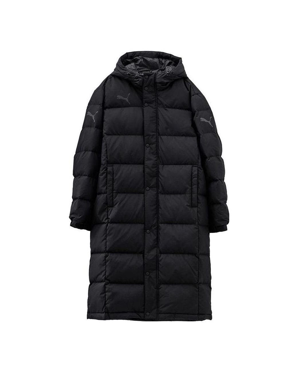PUMA Black Long Down Jacket for men