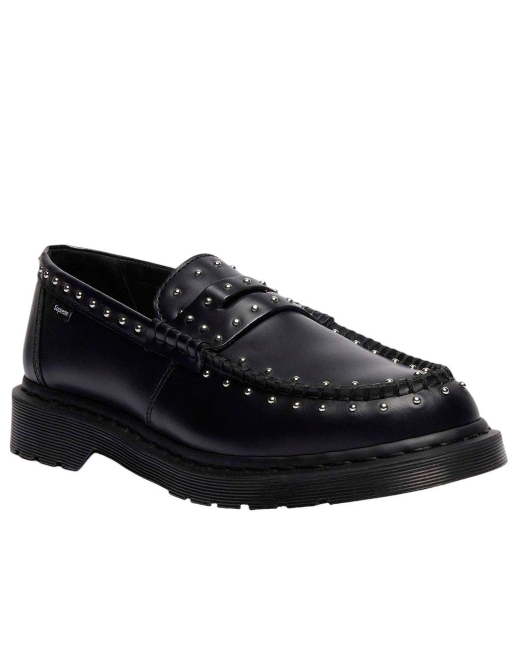 Dr. Martens Black X Supreme Studded Penton Loafer for men