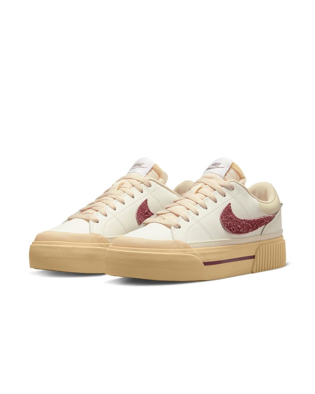 Nike Pink (Wmns) Court Legacy Lift 'Sail Dark Beetroot'