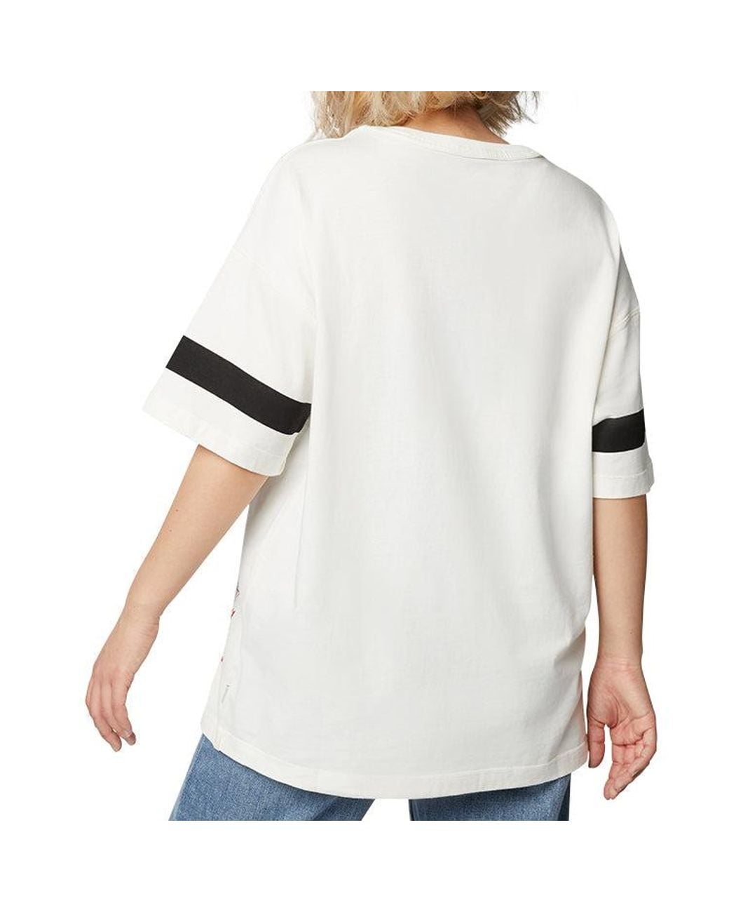Converse White (Wmns) Renew Alphabet Printing Short Sleeve