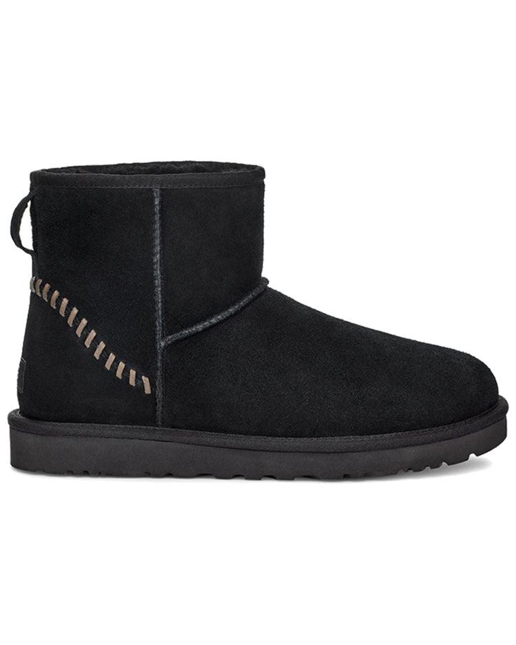 Ugg Black Classic Mini Deco Suede Boot for men