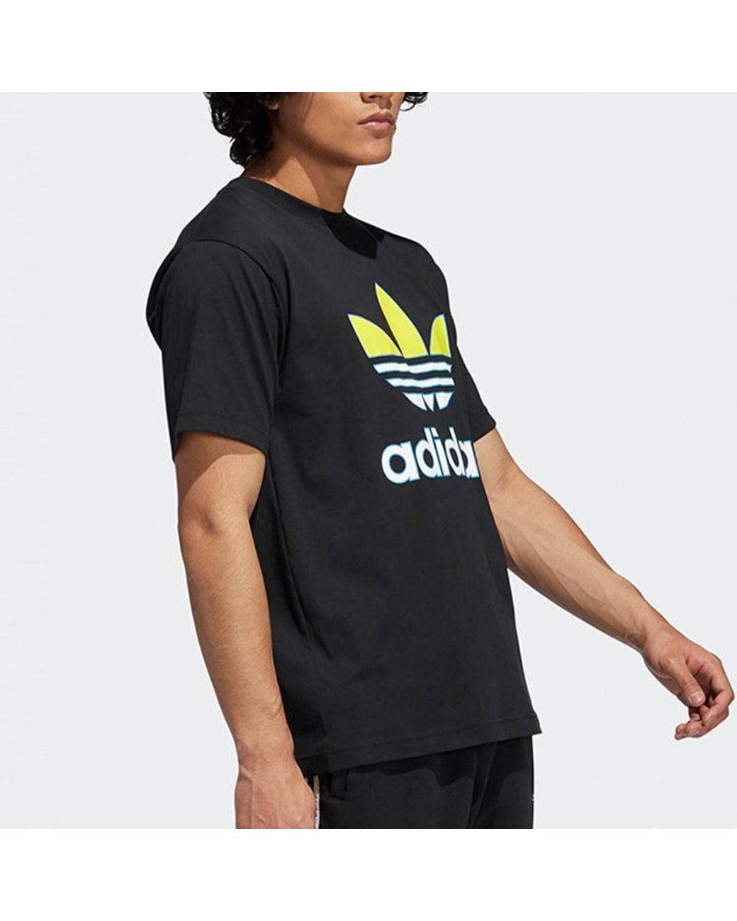 Adidas Black Originals S Road To Tokyo Trefoil Crew Neck for men