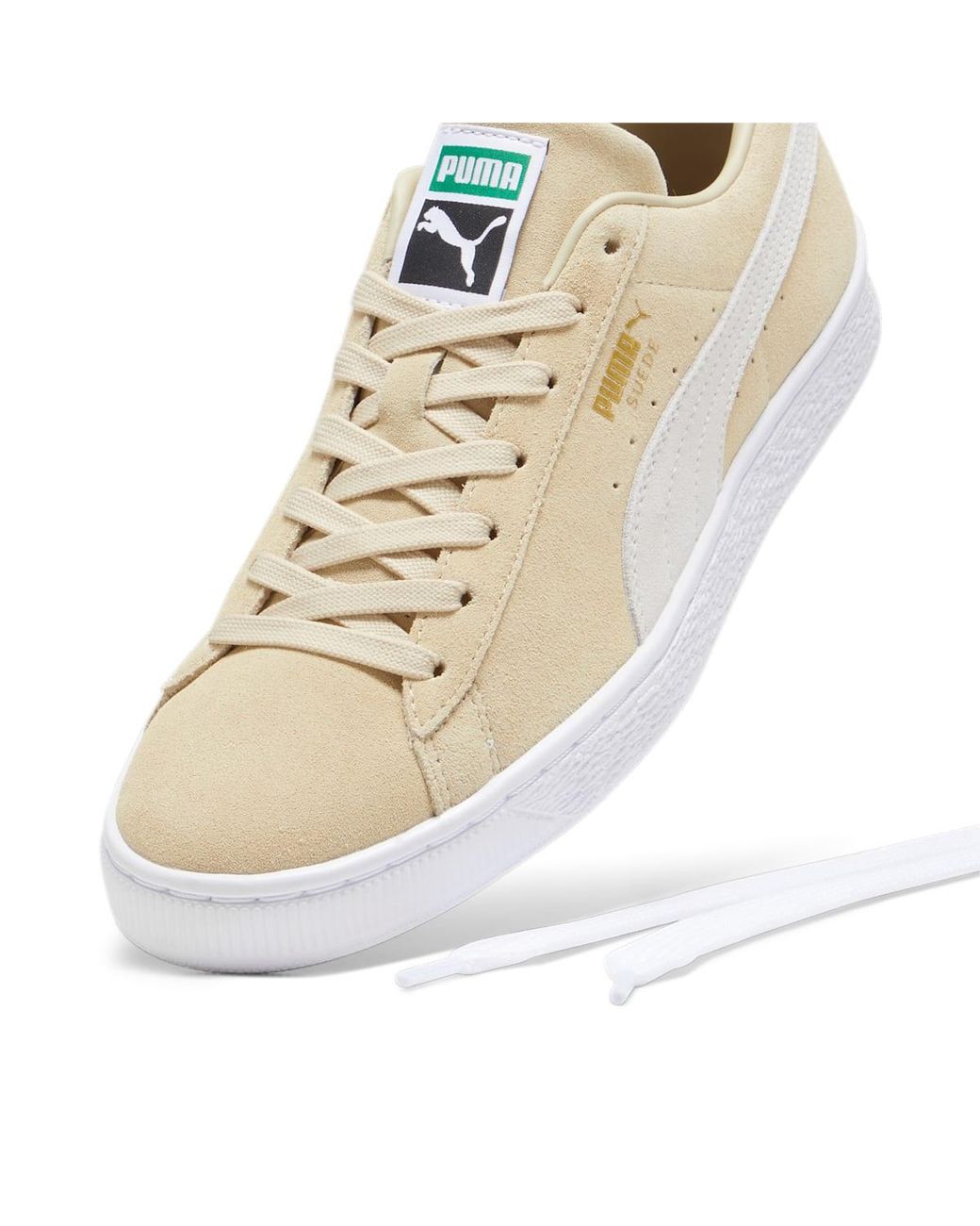 PUMA White Suede Classic Xxi 'Putty' for men