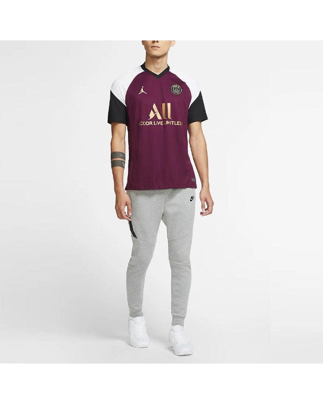 Nike Red Psg Nk Breathe Brt Stadium Stad Jersey Jsy Short Sleeve Ss 3R Bordeaux for men