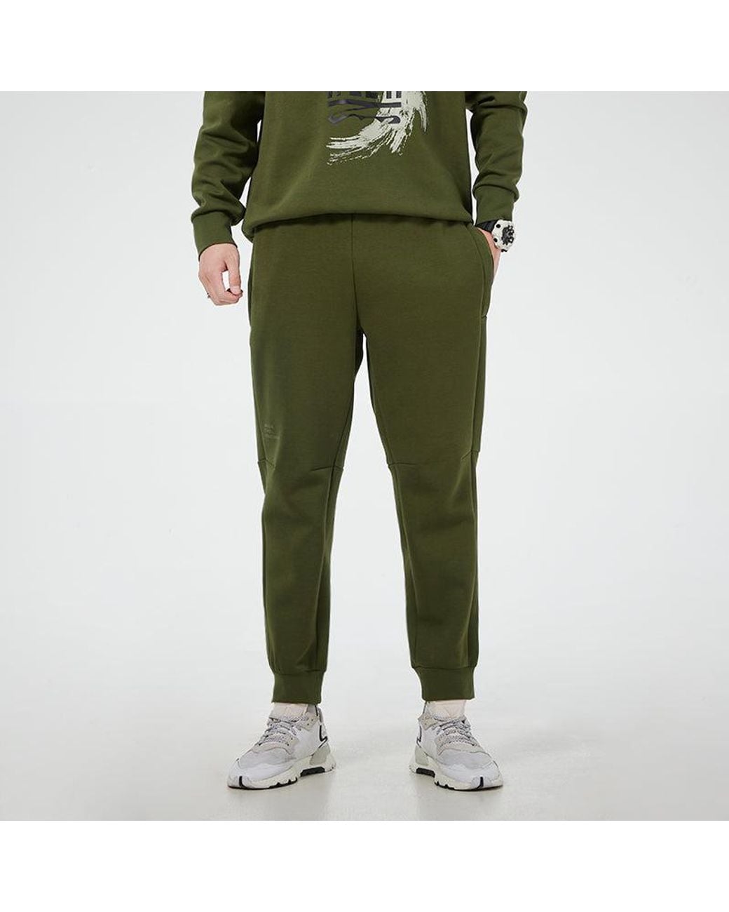 Adidas Green Th Pnt Dk Id Knit Sports Long Pants for men