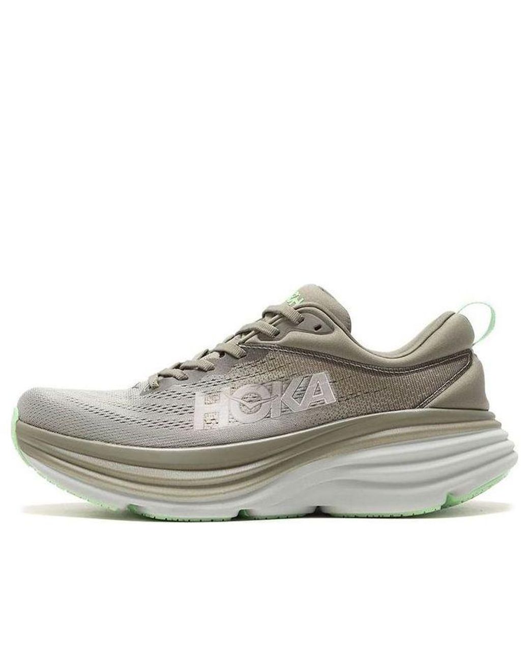 Hoka One One Gray Bondi 8 'Sharkskin Harbor Mist' for men