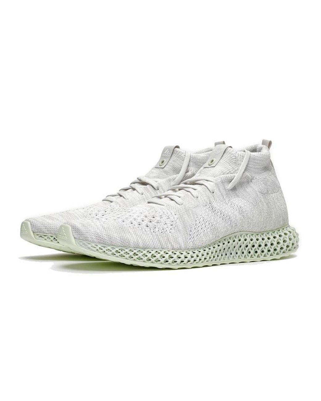 Adidas White Futurecraft 4D Runner Mid 'Crystal' for men