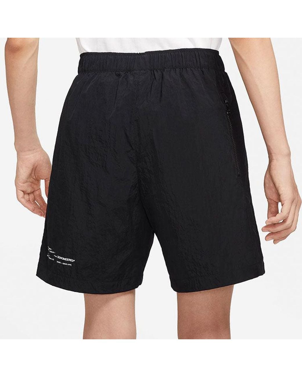 Nike Black Solid Color Logo Woven Casual Shorts for men