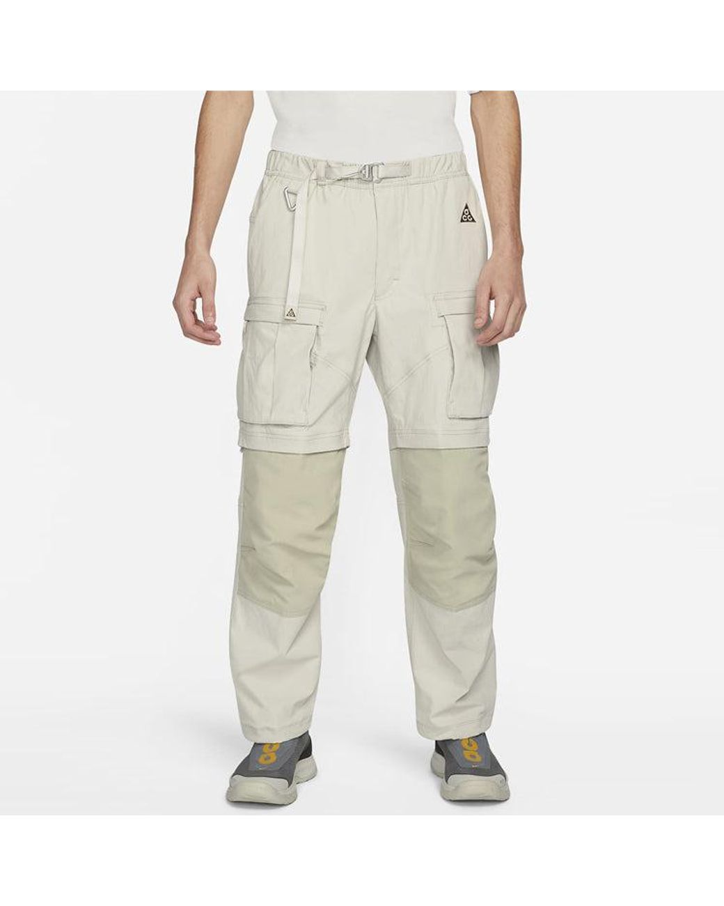 Nike Gray Acg Smith Summit Cargo Pocket Bundle Feet Casual Long Pants for men