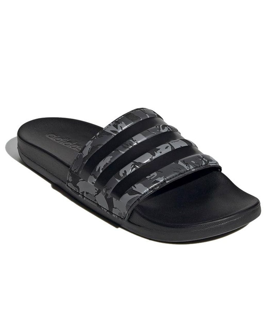 Adidas Black Adilette Comfort Slide Camo' for men