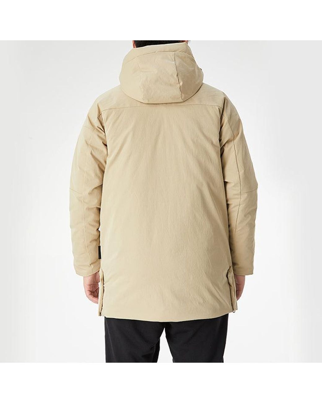 Adidas Natural Big Pocket Pk Stay Warm Mid-Length Cargo Down Jacket for men
