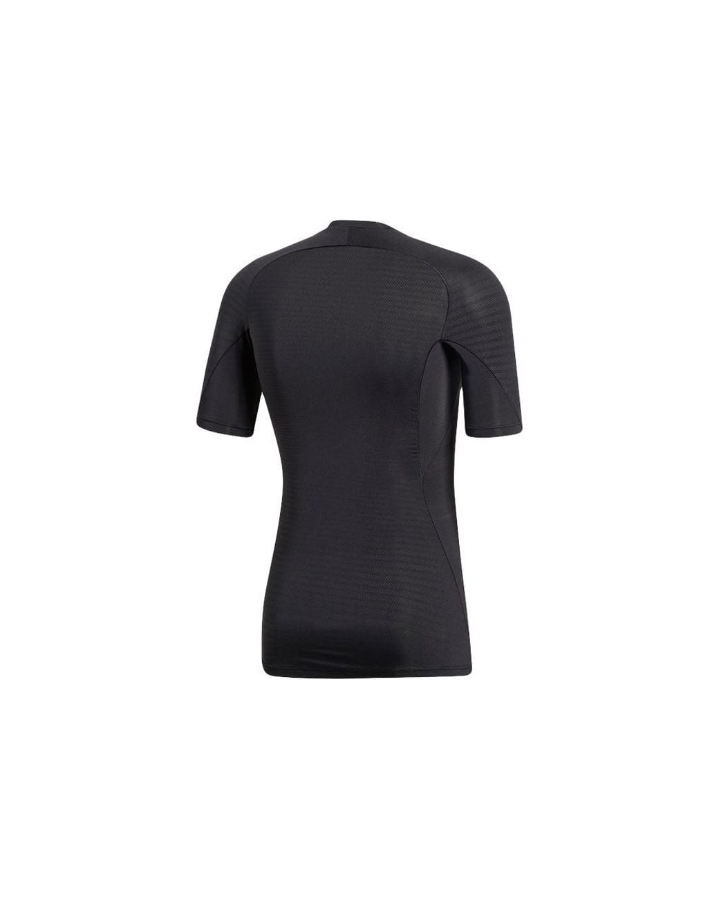 Adidas Black Ask Tec Tee Ss Tight Gym Sports Short Sleeve for men