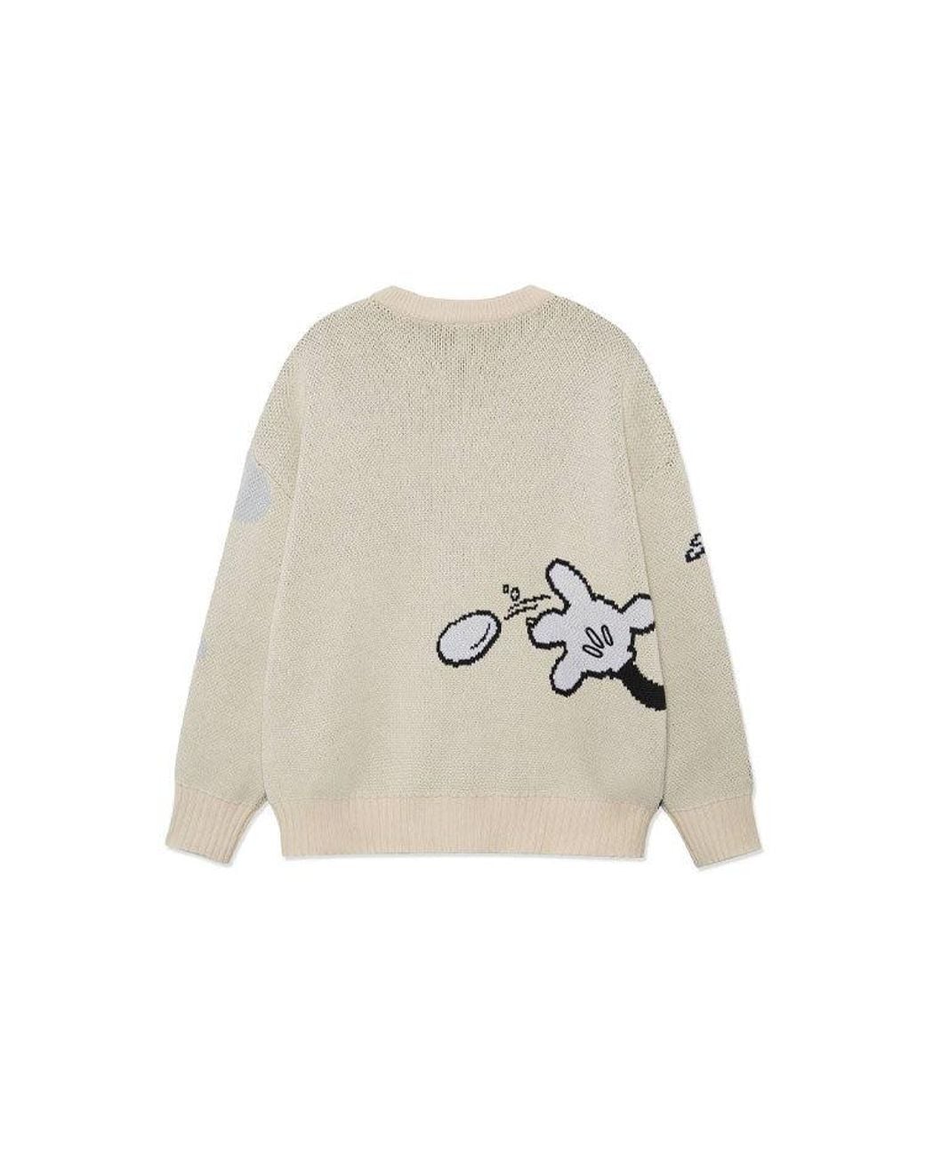 Li-ning Gray X Disney Graphic Crew Neck Sweater for men
