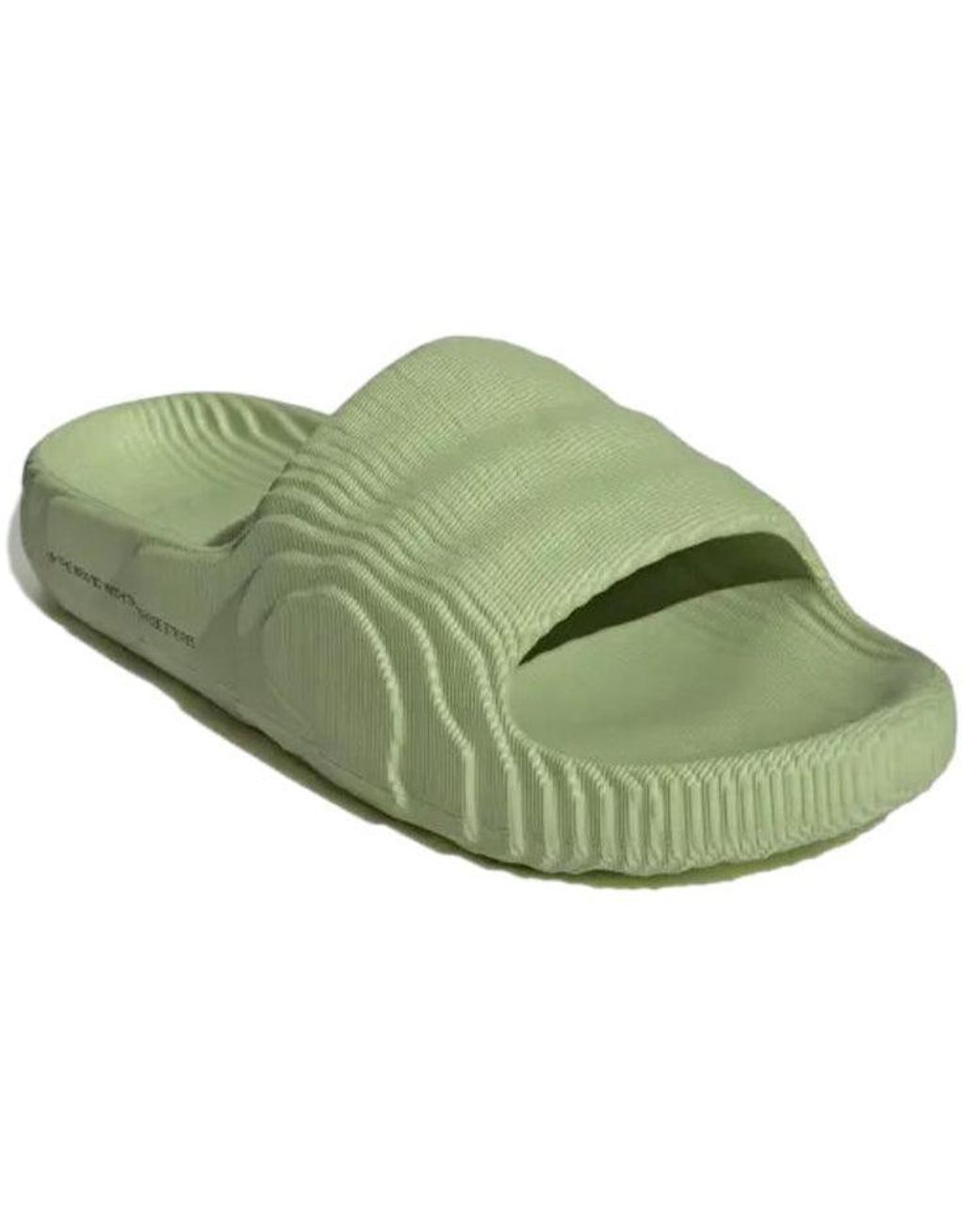Adidas Green Adilette 22 Slides 'Magic Lime'