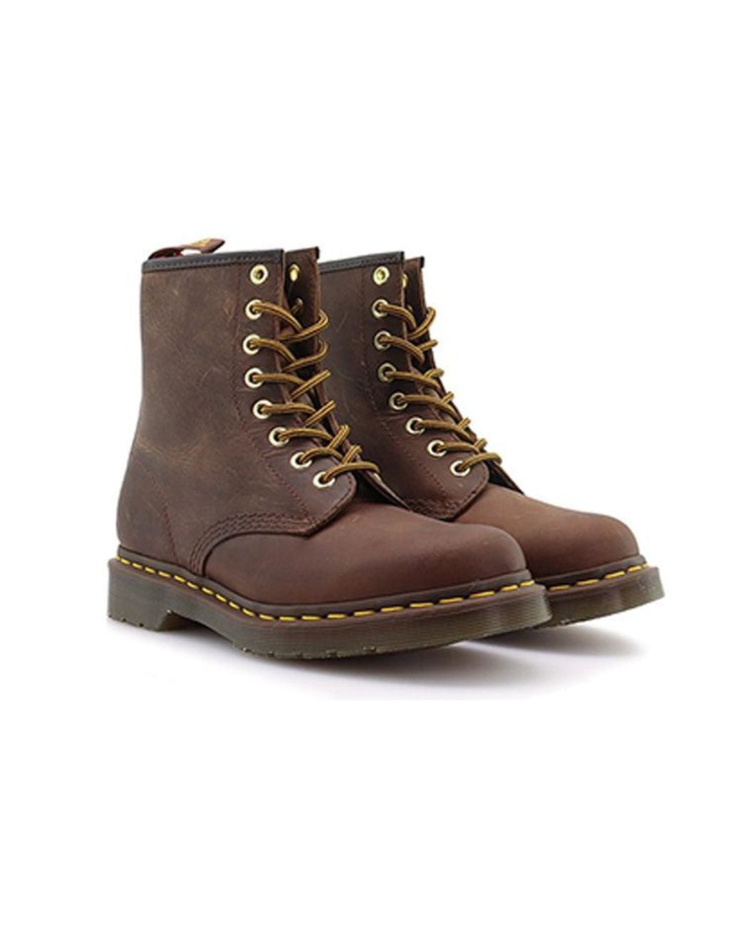 Dr. Martens Brown 1460 Aztec Crazyhorse Martin Boots Couple Style for men