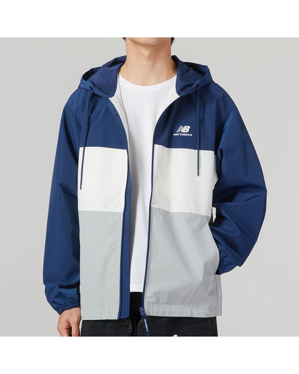 New Balance Blue Lifestyle Hooded Jacket for men