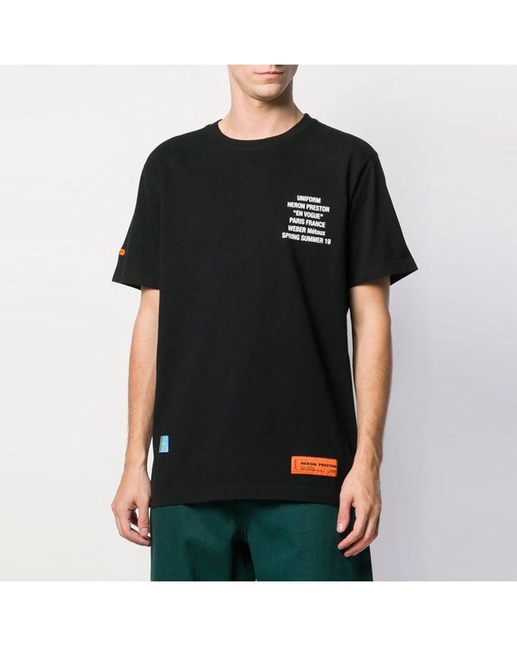 Heron Preston Black Metal Worker T-Shirt for men