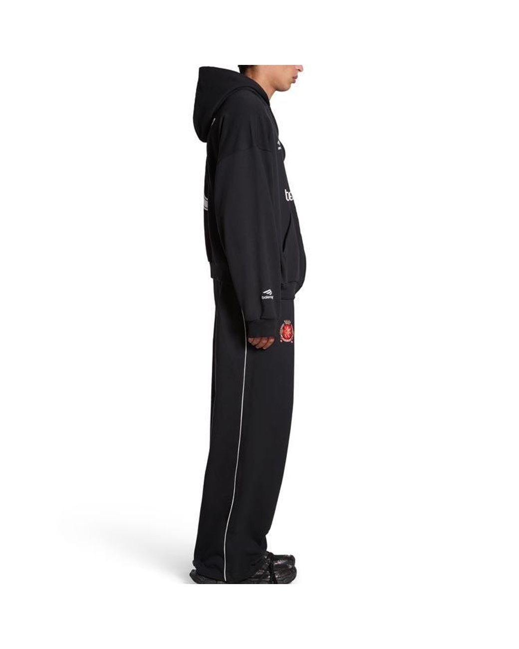 Balenciaga Paris Soccer Zip-Up Hoodie Medium Fit in Blue for Men