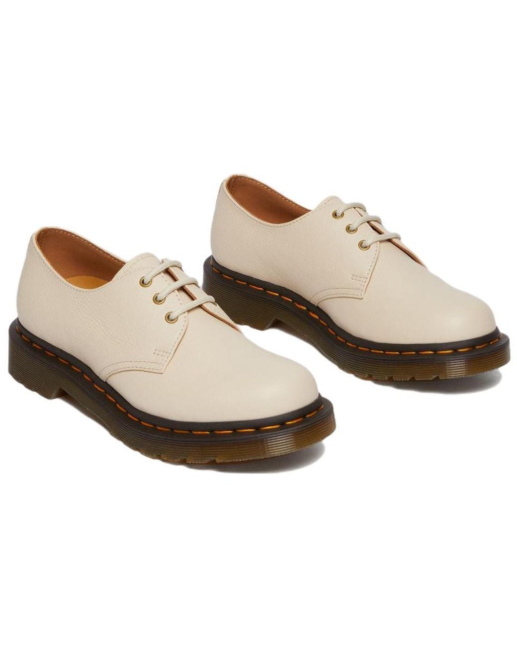 Dr. Martens White (Wmns) 1461 Virginia Leather Oxford Shoes 'Parchment'