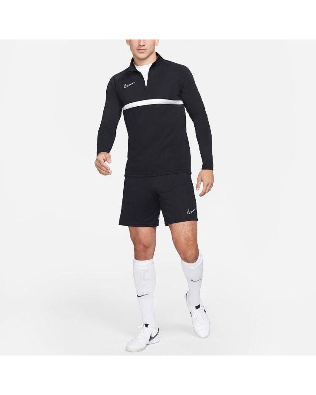 Nike Black Dri-Fit Academy Casual Breathable Sports Shorts for men