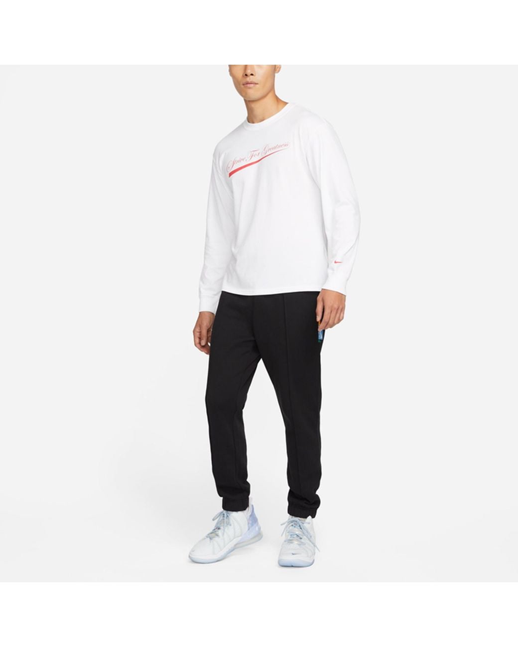 Nike Black Lebron Loose Fleece Lined Knit Bundle Feet Sports Pants/Trousers/Joggers for men