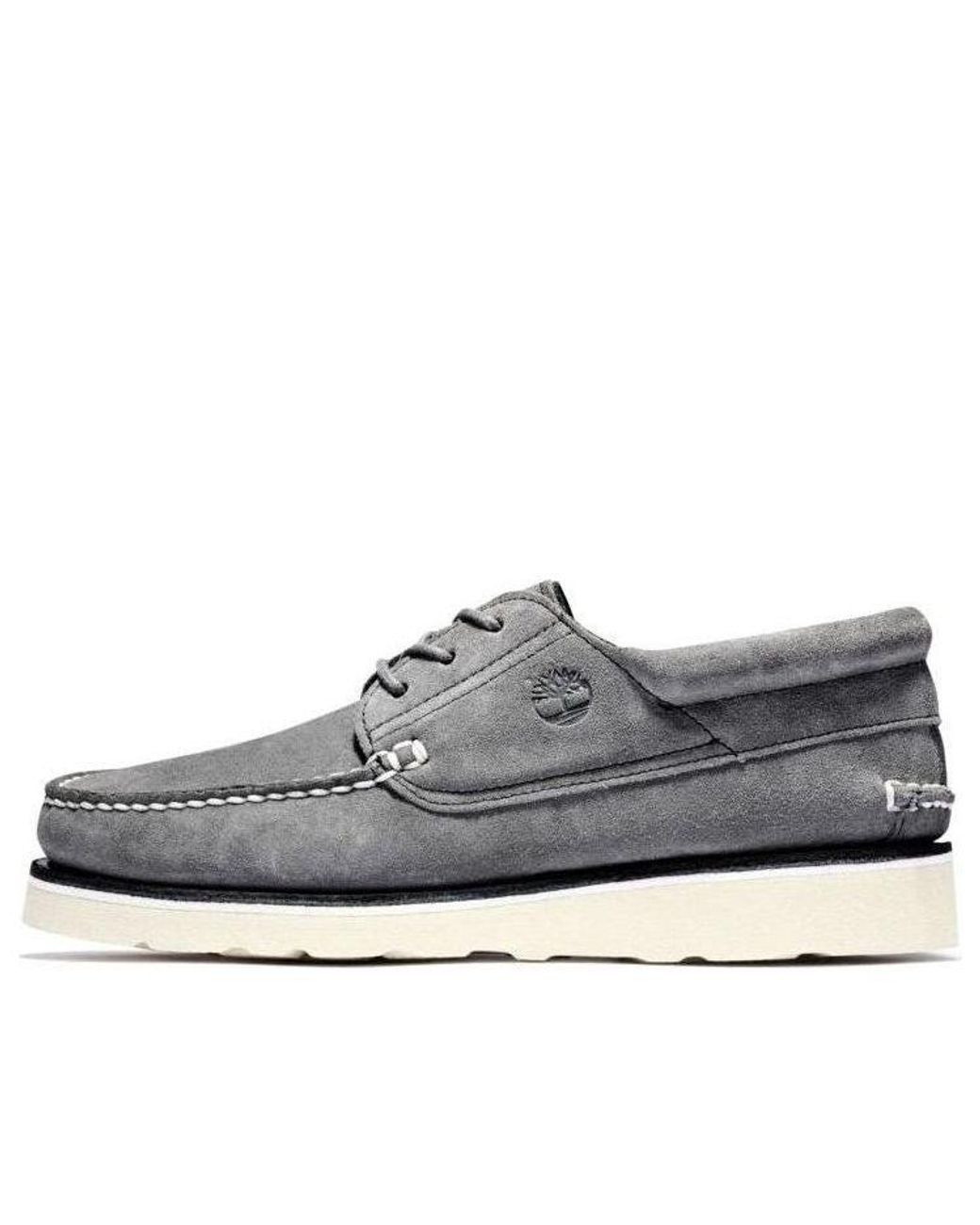 Timberland Gray 3 Eye Wedge Narrow Fit Oxford Shoes 'Medium Suede' for men