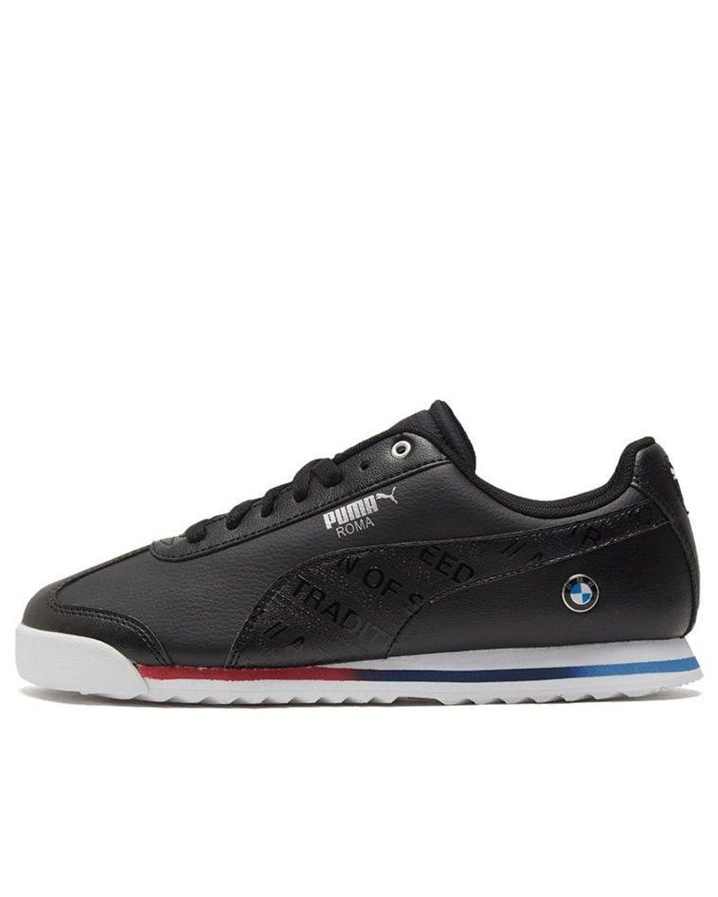 PUMA Bmw Mms Roma Low Top Running Shoes Black/white for Men | Lyst