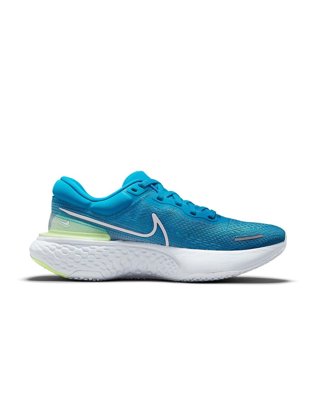 Nike Blue Zoomx Invincible Run Flyknit Orbit Lime Glow' for men