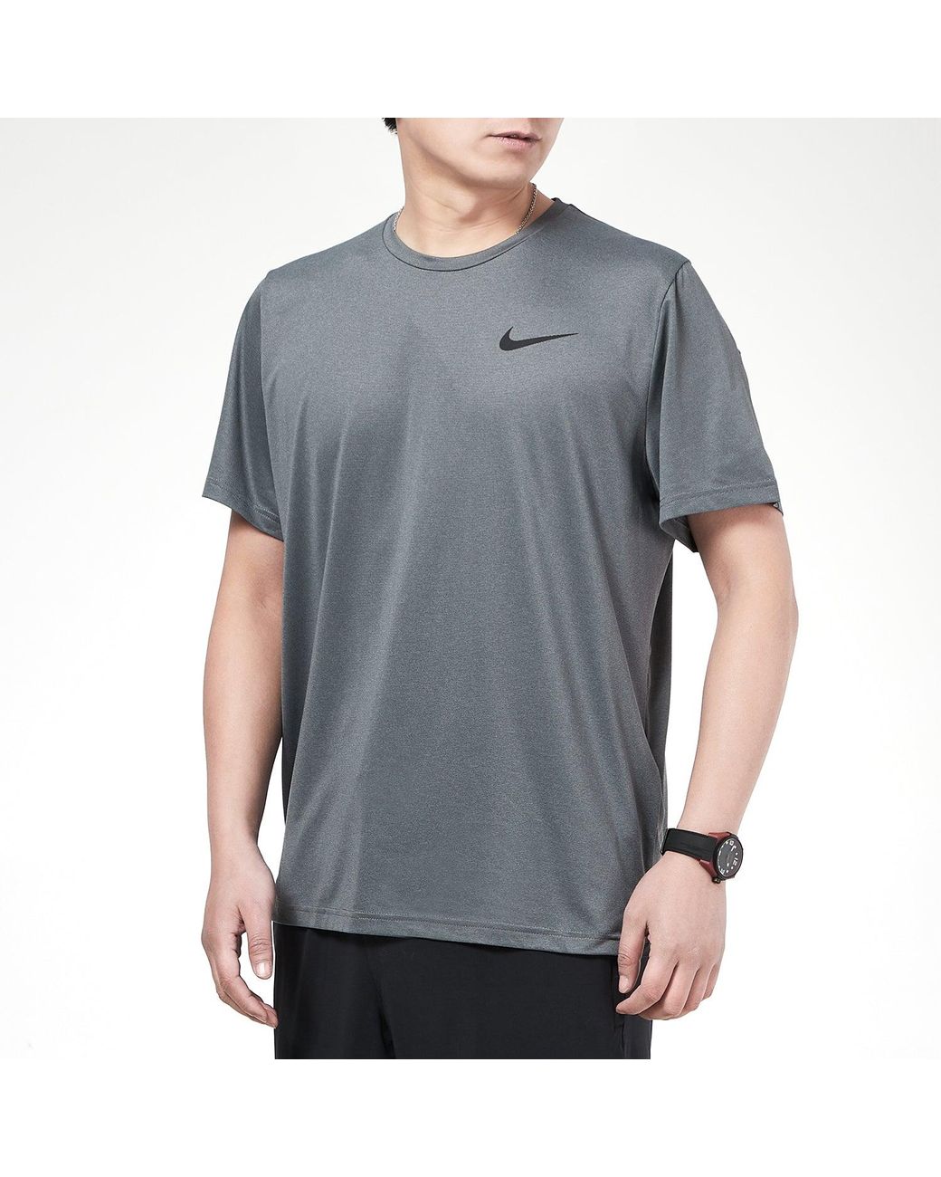 Nike Gray Pro Dri-Fit Casual Sports Quick-Drying Short Sleeve for men