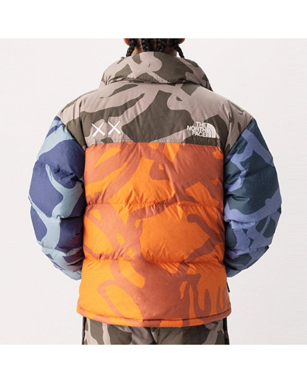 The North Face Blue X Kaws 1996 Nuptse 700 Jacket for men