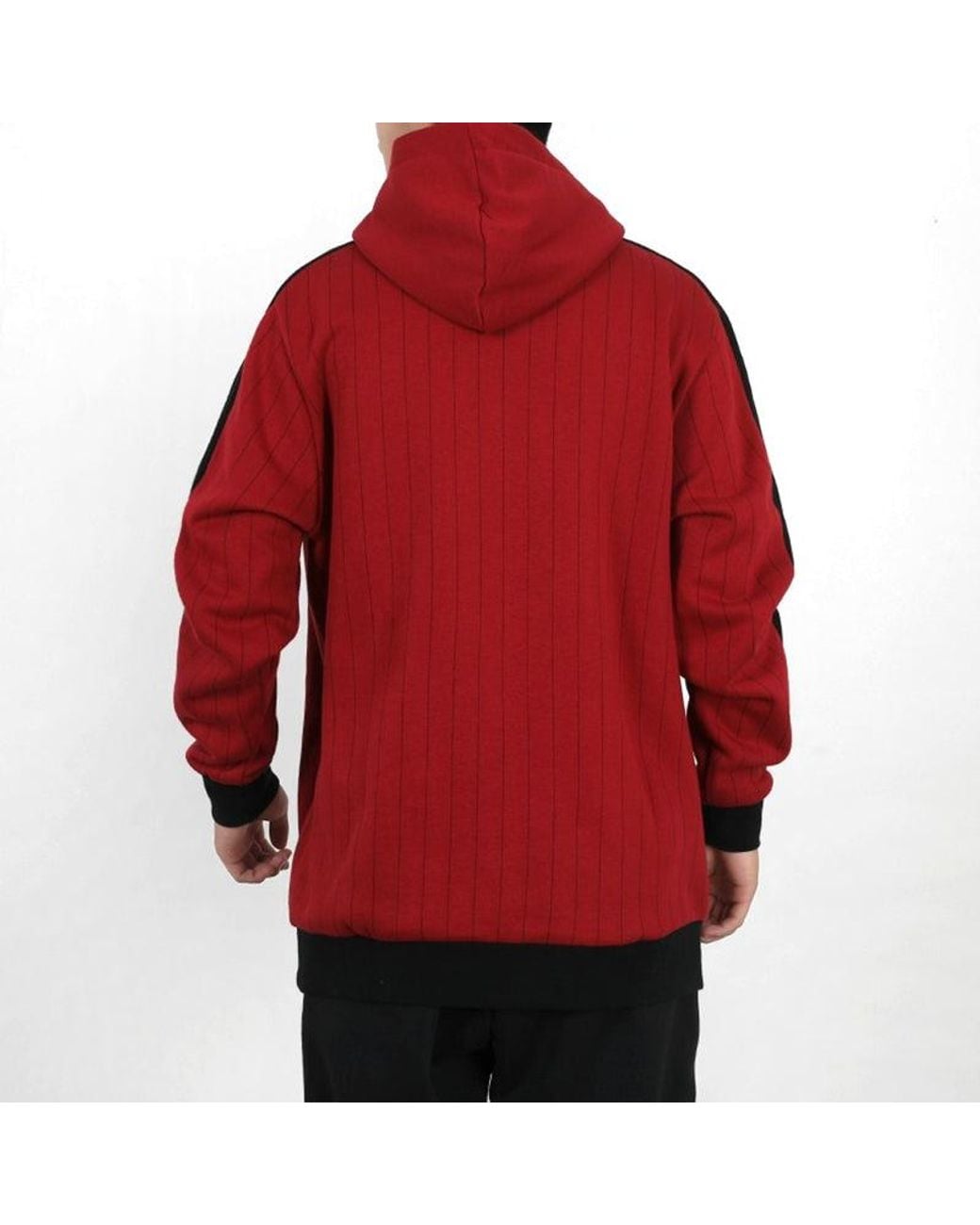 PUMA Red Pinstripe Aop Pullover Hoodie for men