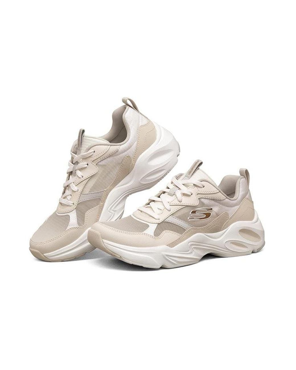 Skechers White (Wmns) Stamina Airy Running Shoes Cream