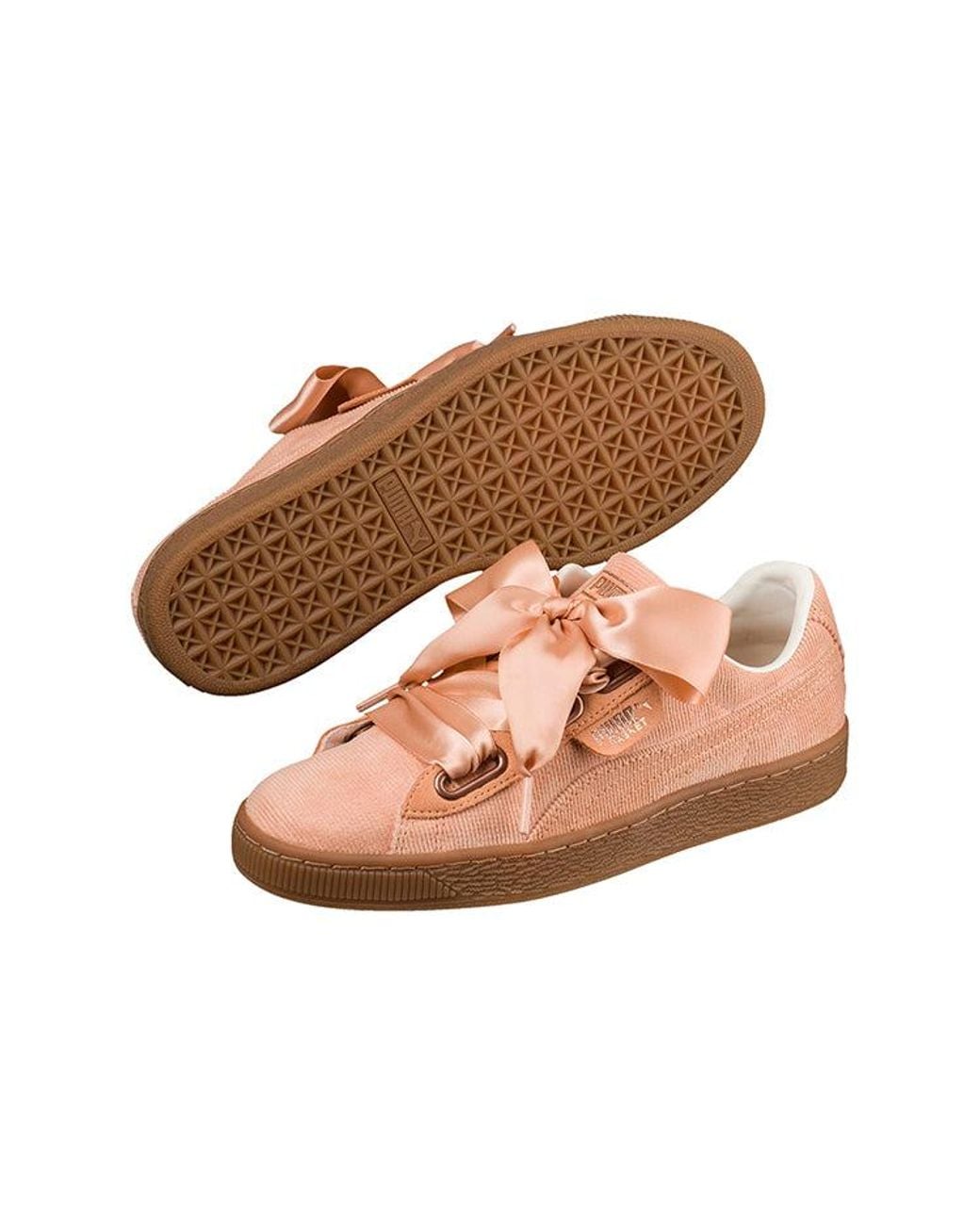 PUMA Brown (Wmns) Basket Heart Corduroy