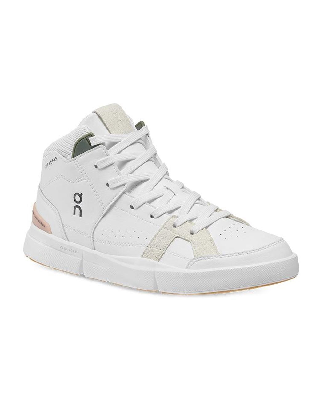 On Shoes White (Wmns) The Roger Clubhouse Mid X Federer Rose'