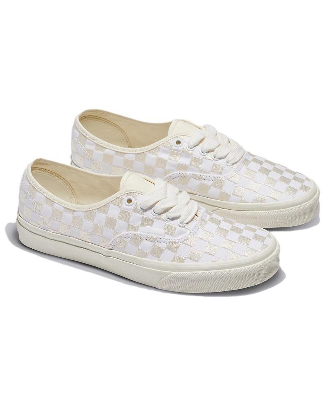 Vans White Authentic 'Embroidered Checkerboard' for men