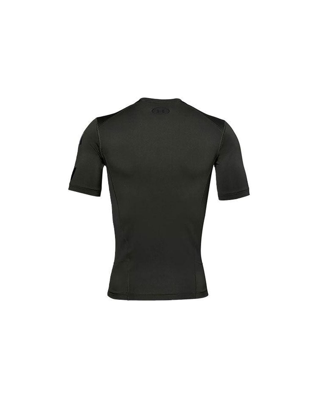 Under Armour Black Casual Breathable Round Neck Tight Sports Short Sleeve for men