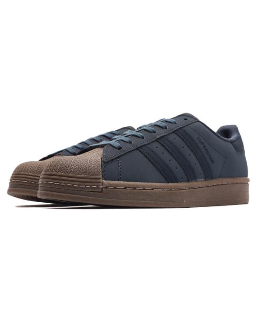 Adidas Blue Superstar Shoes Canvas for men