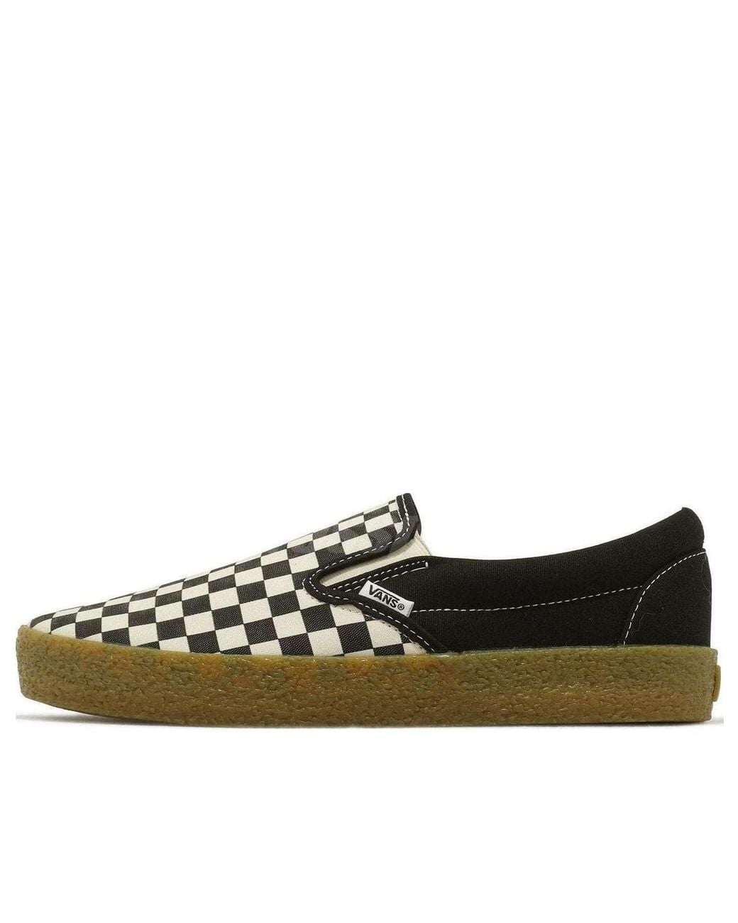 Vans Black Slip-On Checkerboard