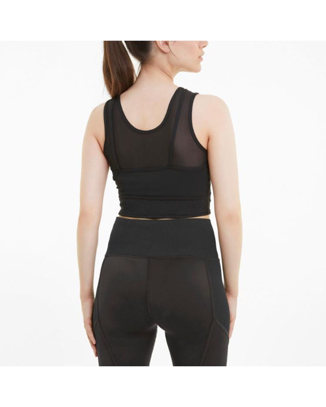 PUMA Gray (Wmns) Studio Layered Crop Top