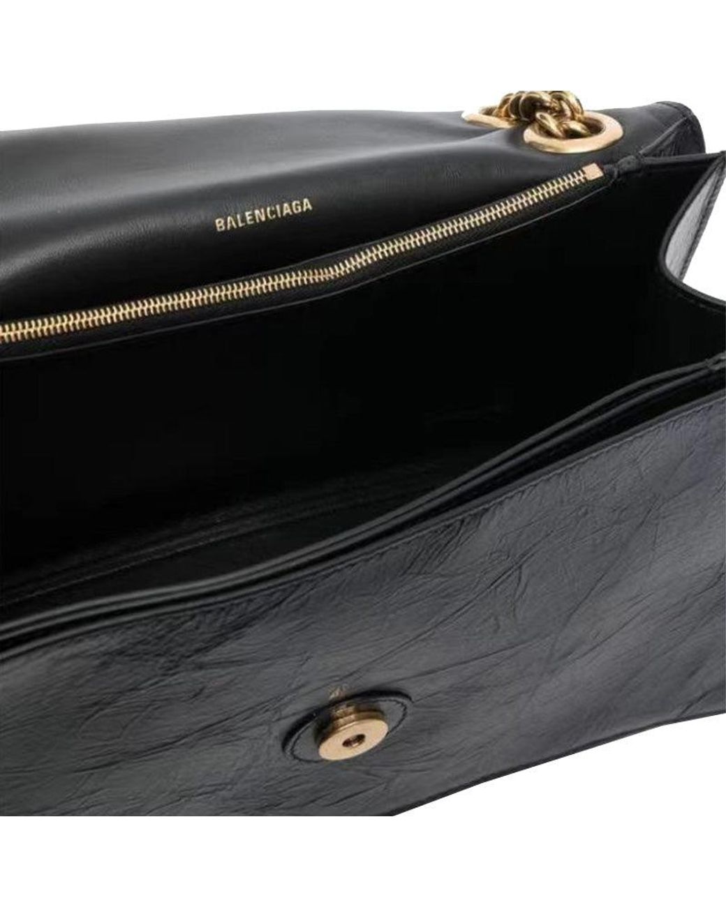 Balenciaga Black (Wmns) Crush Medium Chain Bag