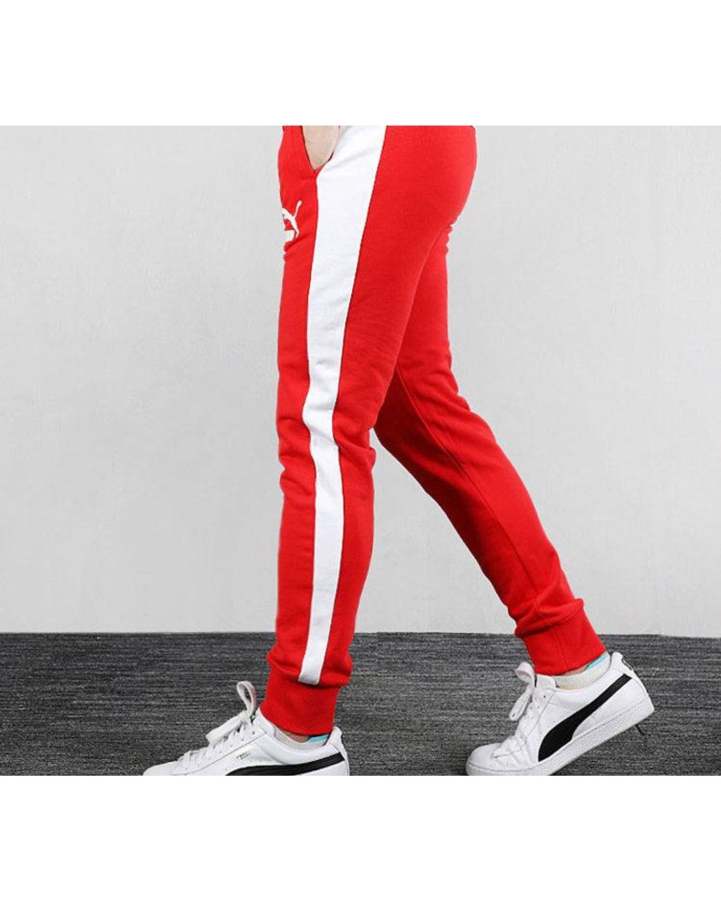 PUMA Red Iconic T7 Track Pants for men