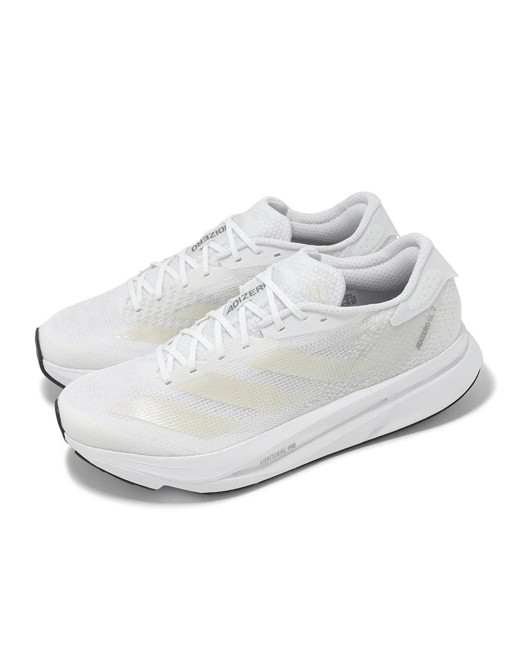 Adidas White Adizero Sl2 Zero Metalic Dash' for men